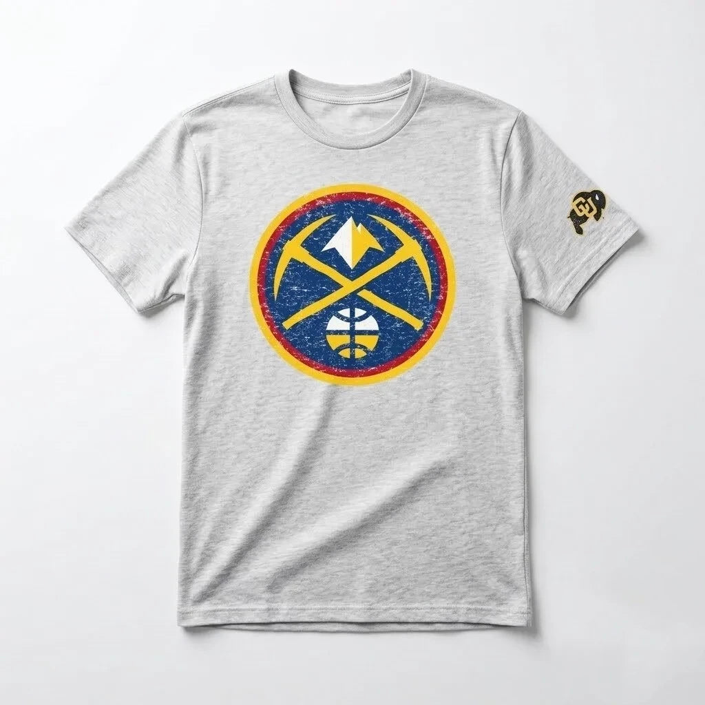 Denver Nuggets CU Buffs 2026 White T-Shirt Denver Nuggets Clothes Presents For Sports Fans - Foxy23shop