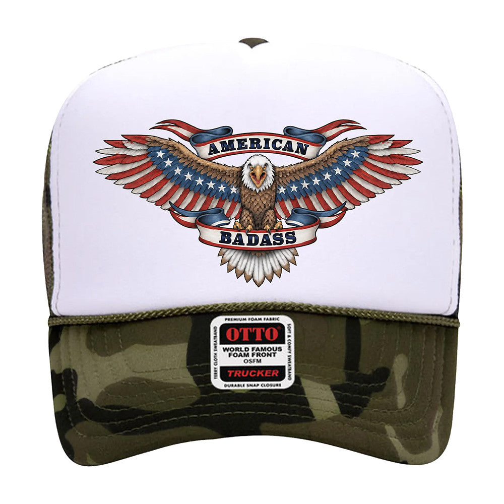 Kid Rock American Badass Eagle Trucker Hat Kid Rock Merch Unique Gifts For Fans - Foxy23shop