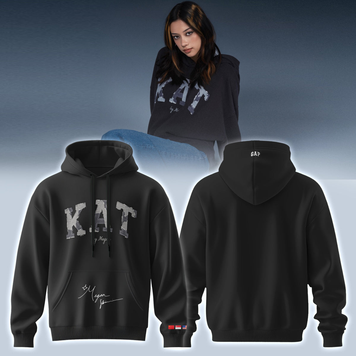 GAP X KATSEYE Megan Hoodie Katseye Merch Unique Gifts For Megan Fans - Foxy23shop