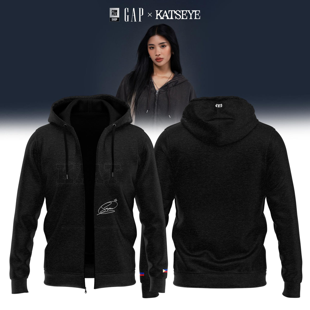 GAP X KATSEYE Sophia Zip Hoodie Best Katseye Hooded Sweatshirt Kpop Fan Presents - Foxy23shop