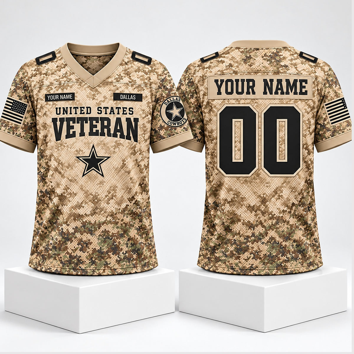 Personalized Dallas Cowboys United States Veteran Camo 2026 Jersey Best Gifts For Cowboys Nation - Foxy23shop