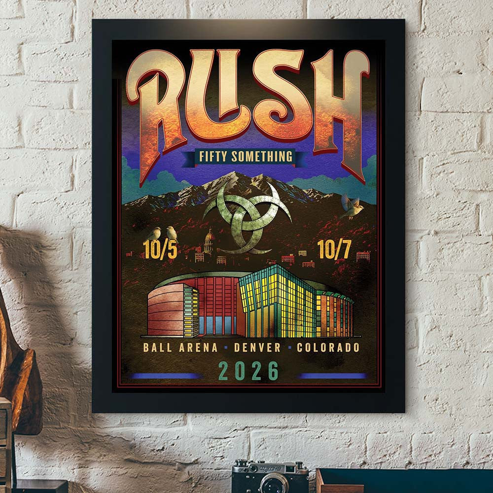 Rush Band Fifty Something Denver Colorado Tour Poster 2026 Poster Rush Merch Unique Gifts For Rock Lovers - Foxy23shop