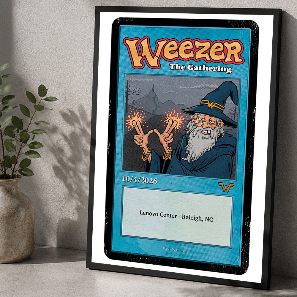 Weezer Raleigh NC Event Poster Weezer Merch Presents For Music Lovers - Foxy23shop