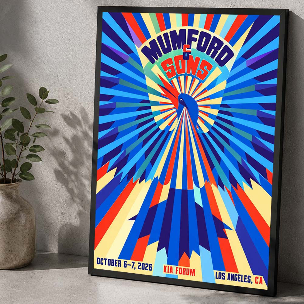 Mumford And Sons Los Angeles CA Event Poster Mumford And Sons Merch Gifts For Fans - Foxy23shop