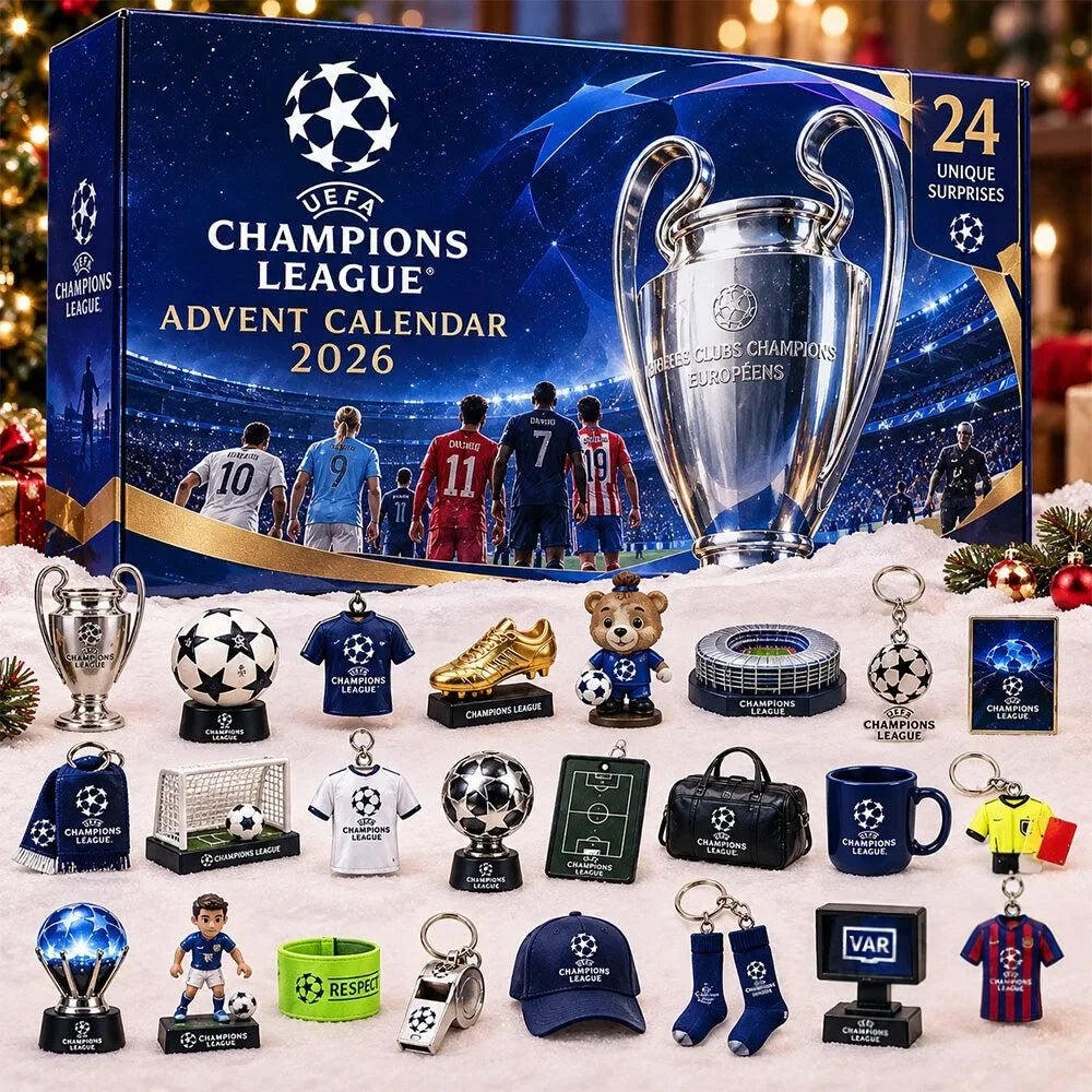 UEFA Champions League Soccer Advent Calendar 2026 Christmas Eve Countdown Xmas Gifts For Fans - Foxy23shop