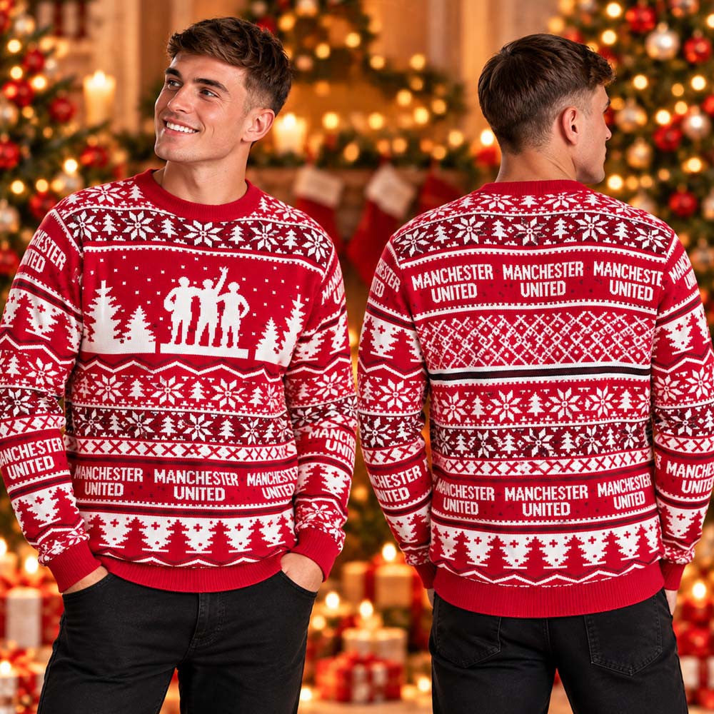 Manchester United Fairisle Home Grown Christmas Ugly Sweater Manchester United Clothing Xmas Gifts For Fans - Foxy23shop