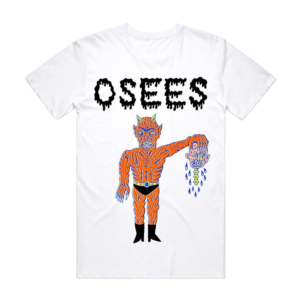 Osees Merch Devil Holding Head White T-Shirt Gifts For Rock Lovers - Foxy23shop