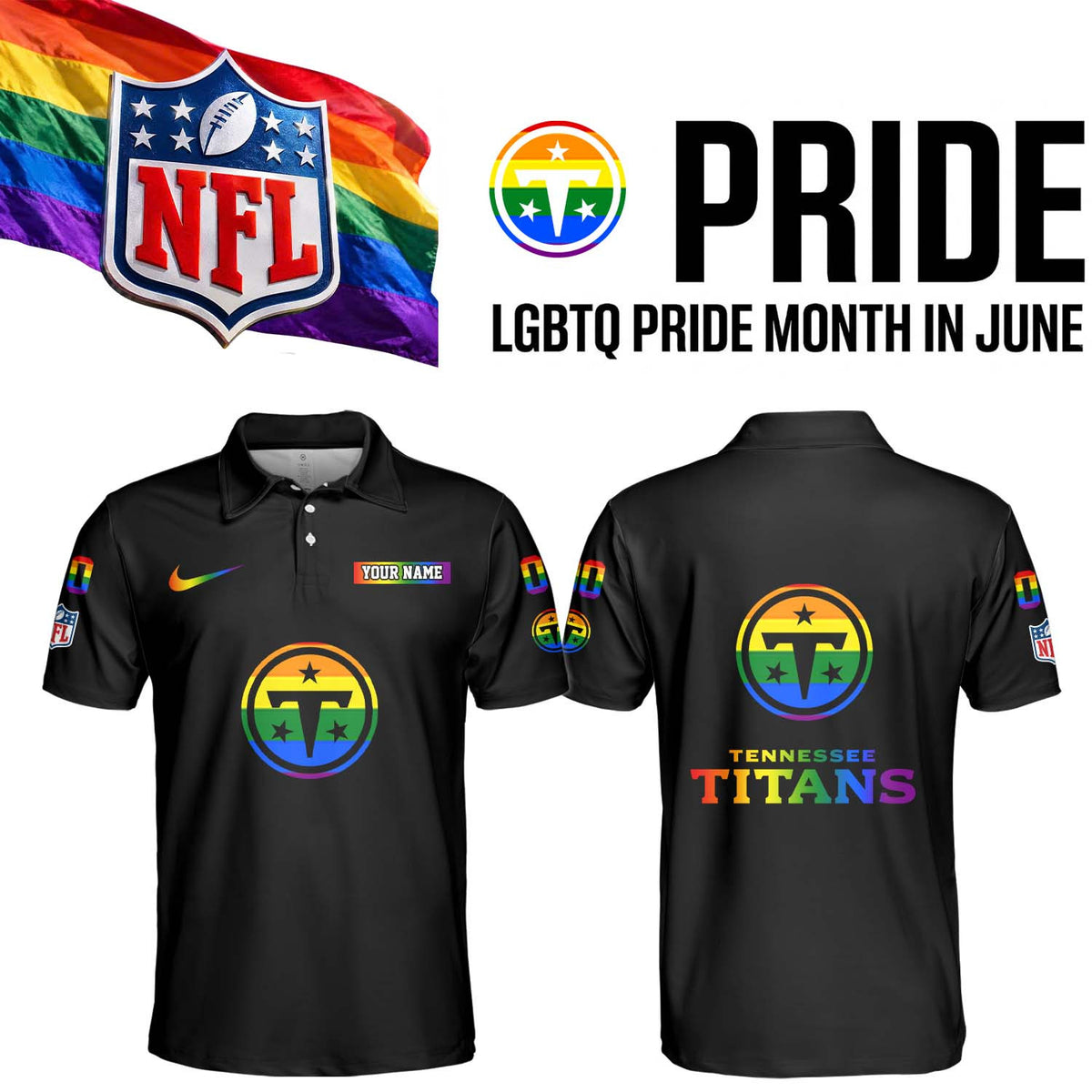 Custom Pittsburgh Steelers Merch LGBTQ Pride Month Polo Shirt Cool Gifts For Boyfriend - Foxy23shop