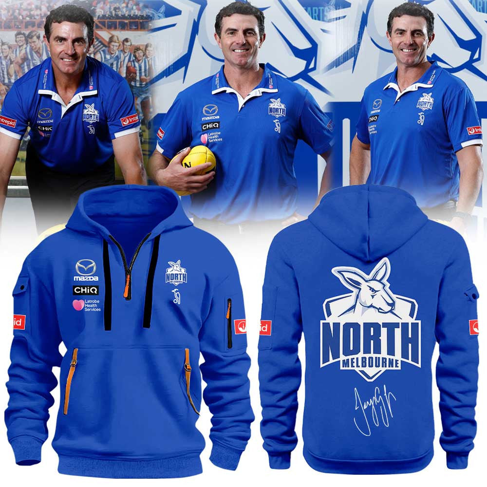 North Melbourne Coach Jaymie Graham Half Zip Hoodie North Melbourne Apparel Best Gift For Fans - Foxy23shop