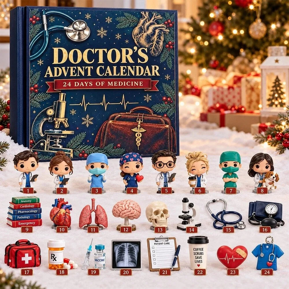 Doctor's Advent Calendar 2026 24 Days Of Medical Xmas Countdown Gifts For Doctors - Foxy23shop
