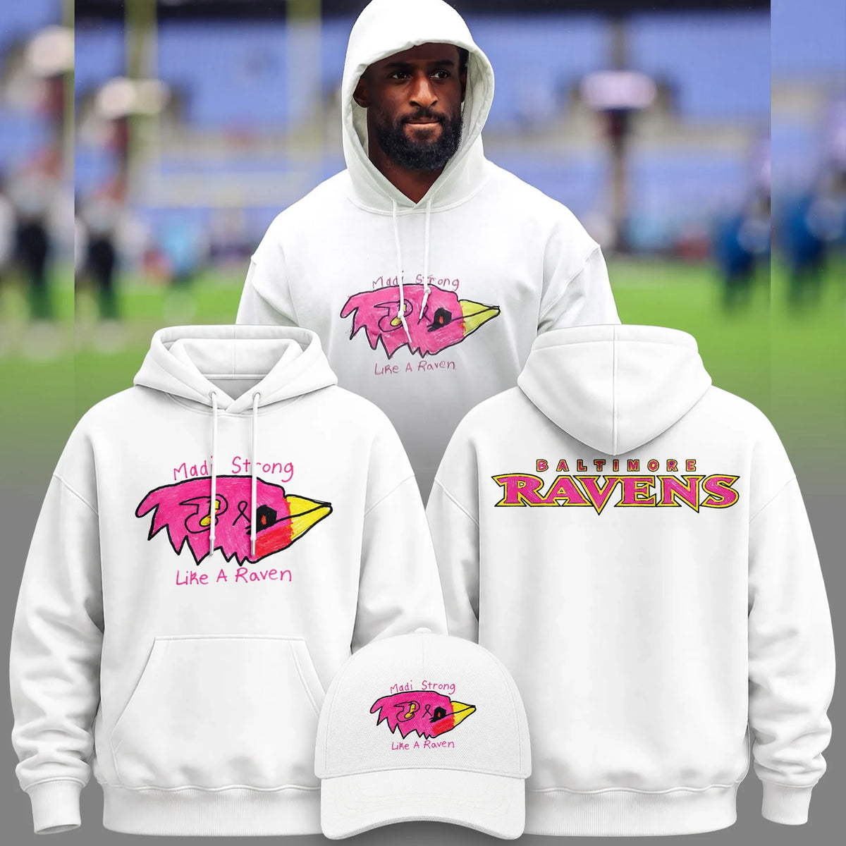 Baltimore Ravens Crucial Catch Aurora Hoodie Baltimore Ravens Hooded Sweatshirt Football Fan Gear - Foxy23shop