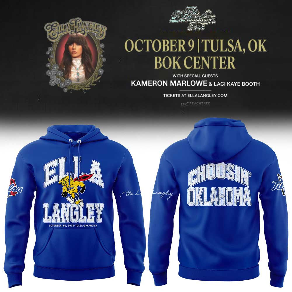 Ella Langley X Tulsa Golden Hurricane The Dandelion Tour 2026 Hoodie Ella Langley Merch Fan Gifts - Foxy23shop