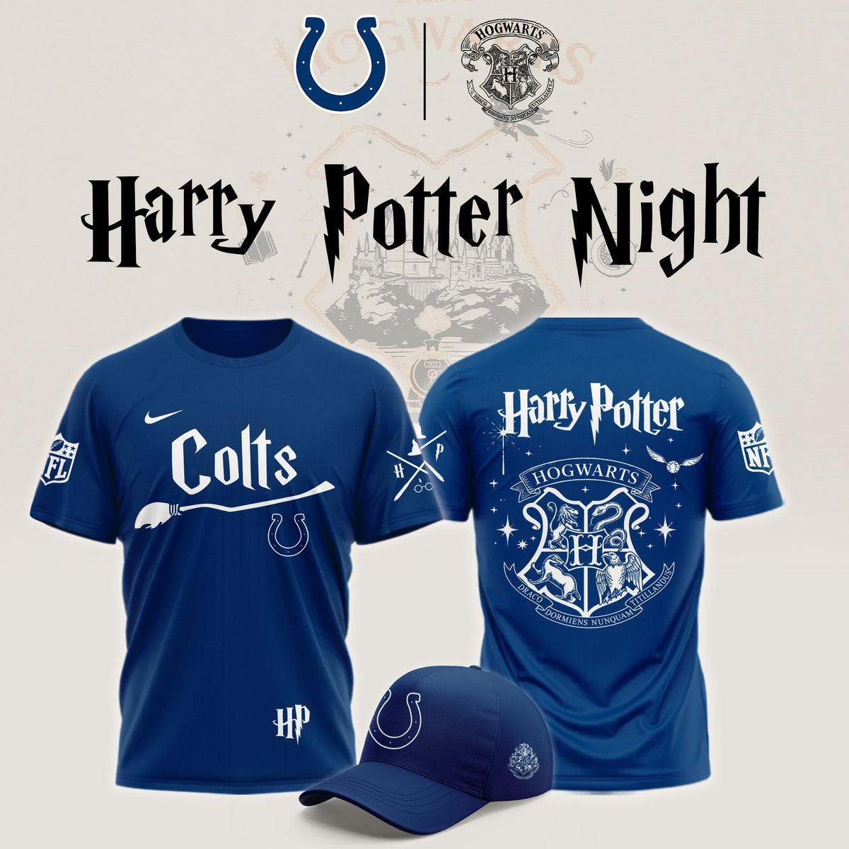 Indianapolis Colts x Harry Potter Night T-Shirt 2026 Colts Apparel Football Lover Gifts - Foxy23shop