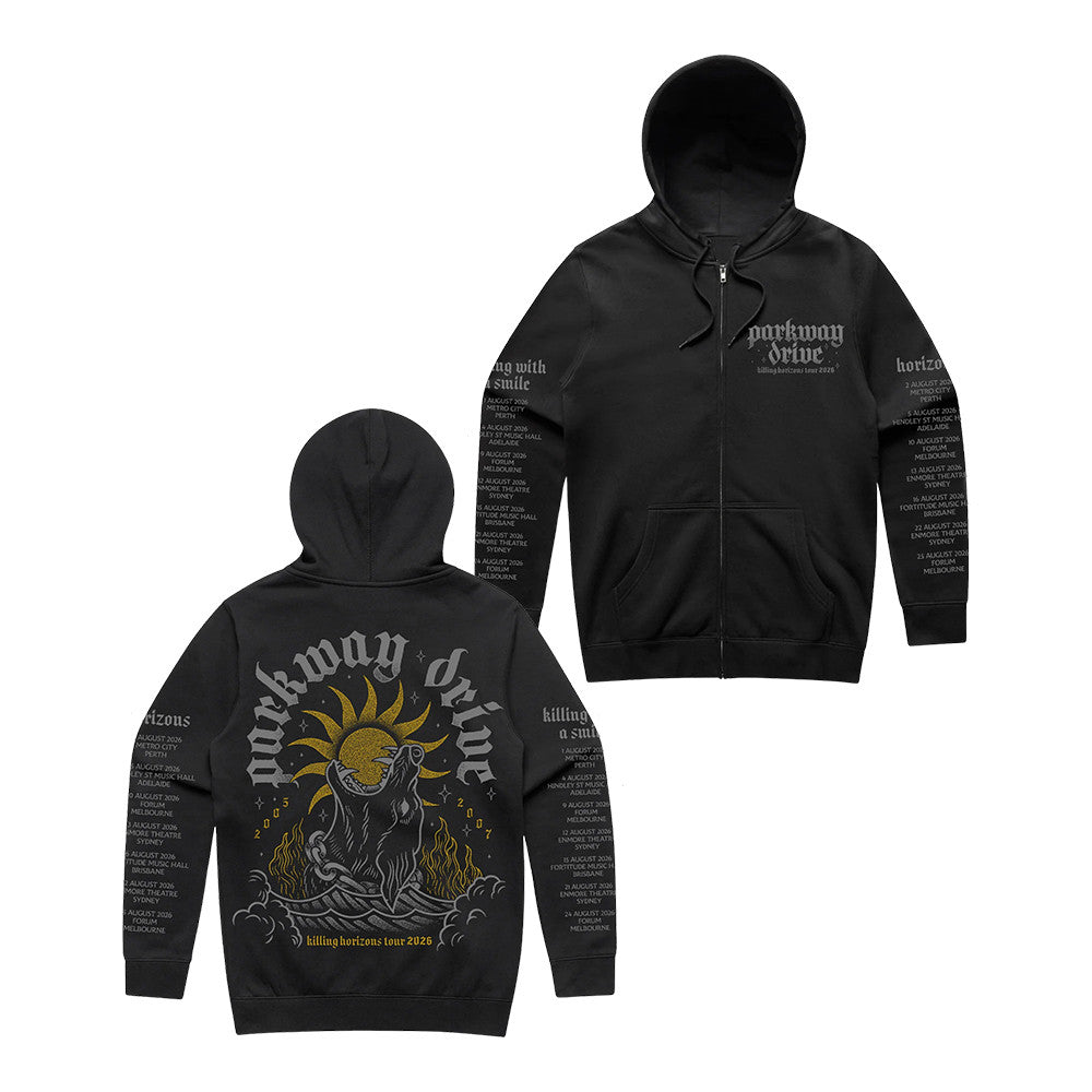 Parkway Drive Merch Killing Horizons Wolf Tour Zip Up Hoode Unique Gifts For Parkway Fans - Foxy23shop