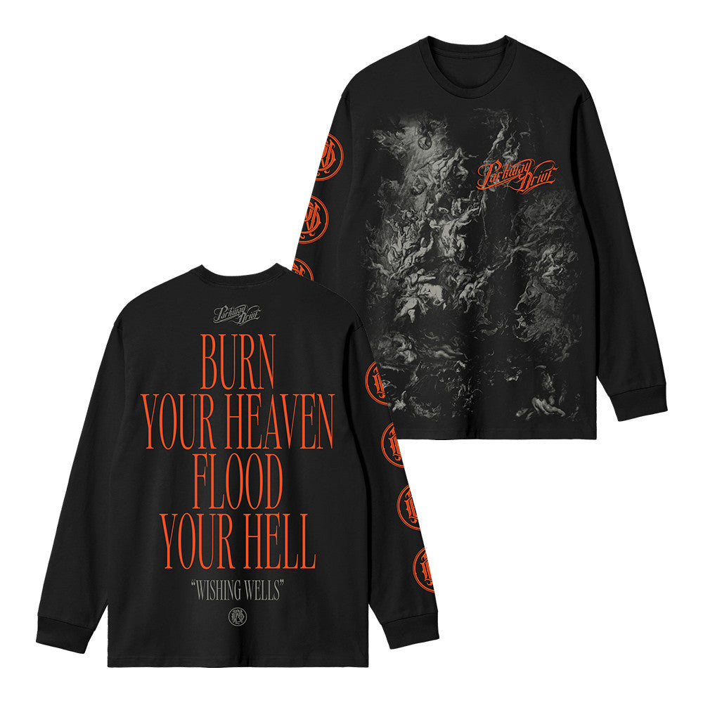 Parkway Drive Merch Burn Your Heaven Long Sleeve Shirt Parkway Drive Lover Presents - Foxy23shop
