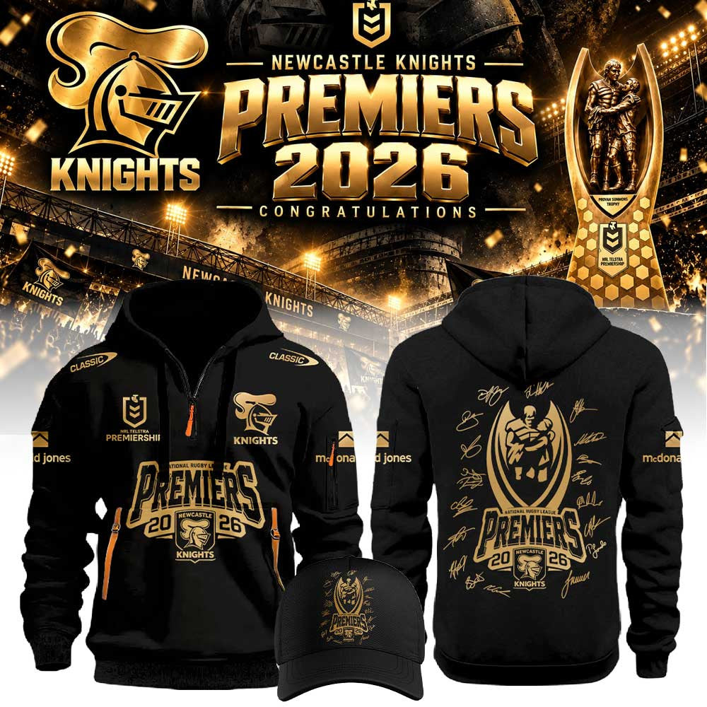 Newcastle Knights Half Zip Hoodie Newcastle Knights Merch Gift For Rugby Supporters - Foxy23shop