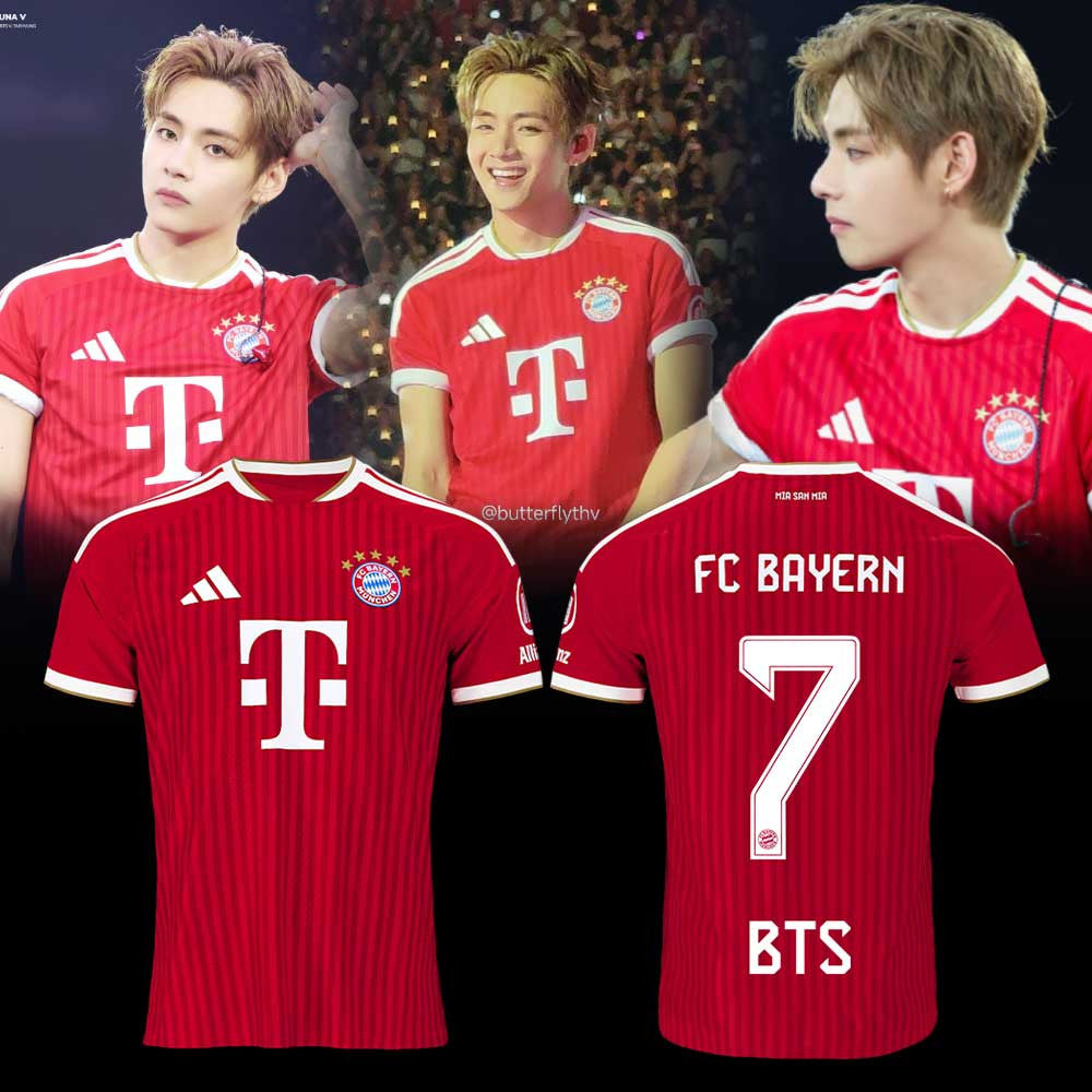 BTS x FC Bayern Munich Merch Arirang World Tour 2026 Jersey BTS Clothing Fan Gear - Foxy23shop