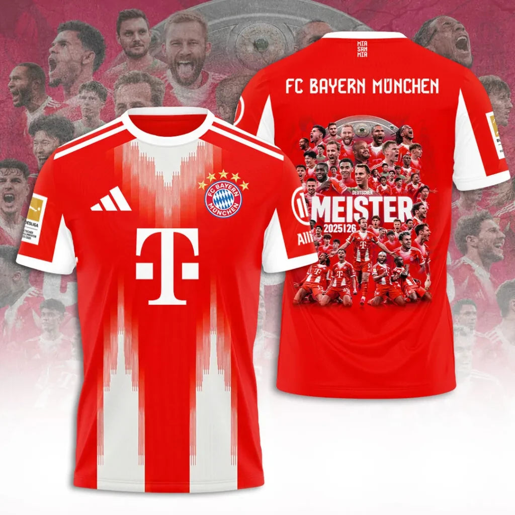 FC Bayern Munich Meister 2025 26 Championship T-Shirt Gifts For Soccer Lovers - Foxy23shop