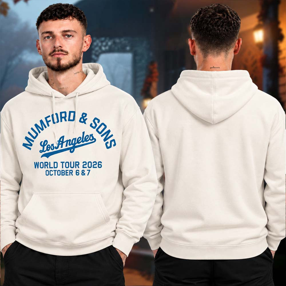 Mumford And Sons Los Angeles CA Event Hoodie Mumford And Sons Hooded Sweatshirt - Foxy23shop