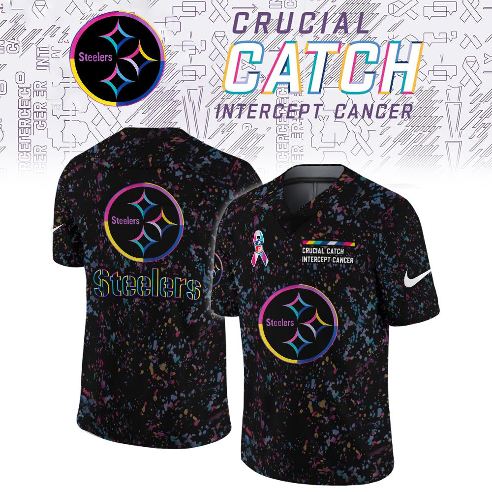 Pittsburgh Steelers 2026 Crucial Catch Intercept Cancer Jersey Best Gifts For Steelers Nation - Foxy23shop
