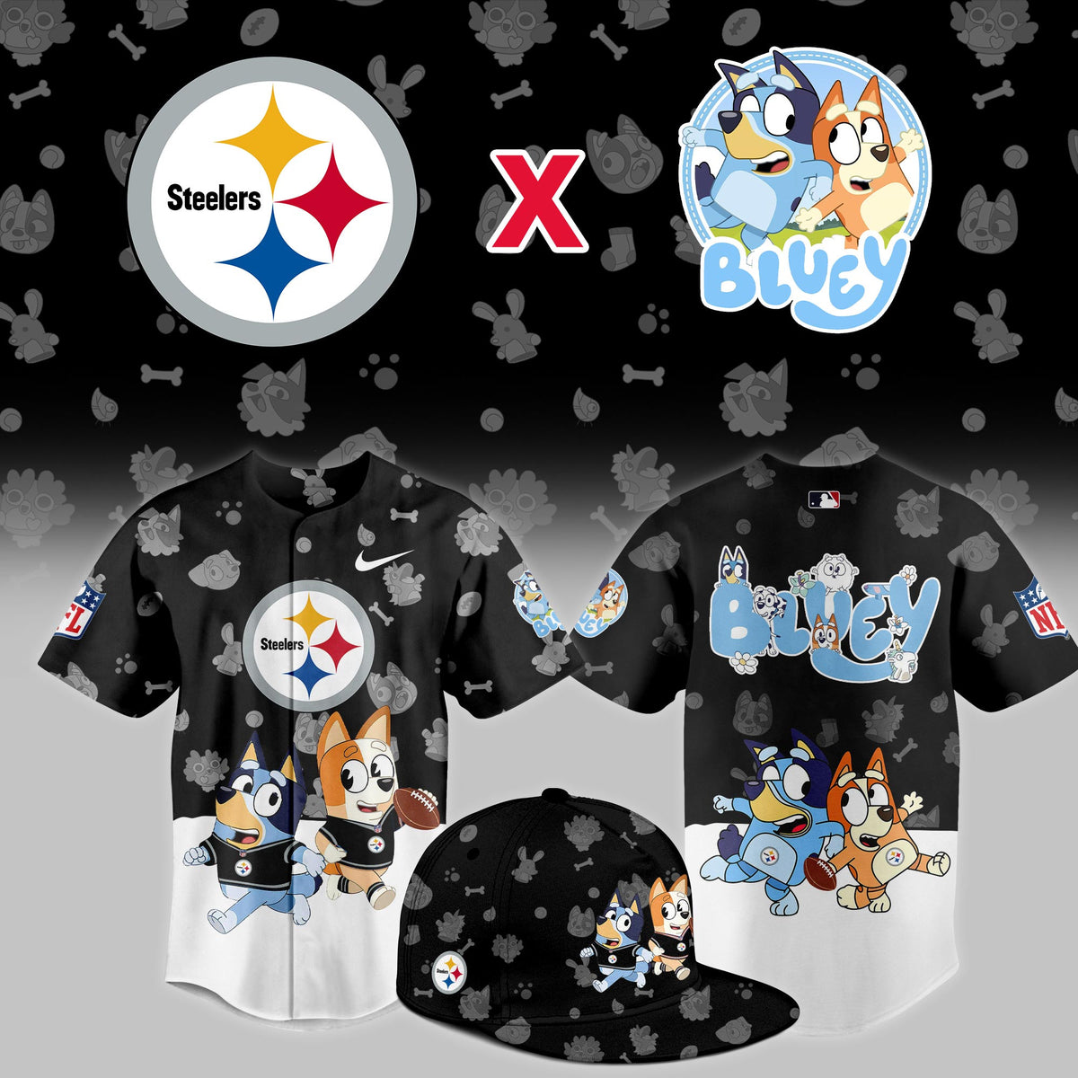 Pittsburgh Steelers x Bluey 2026 Football Jersey 2026 Steelers Apparel Gifts For Fans - Foxy23shop