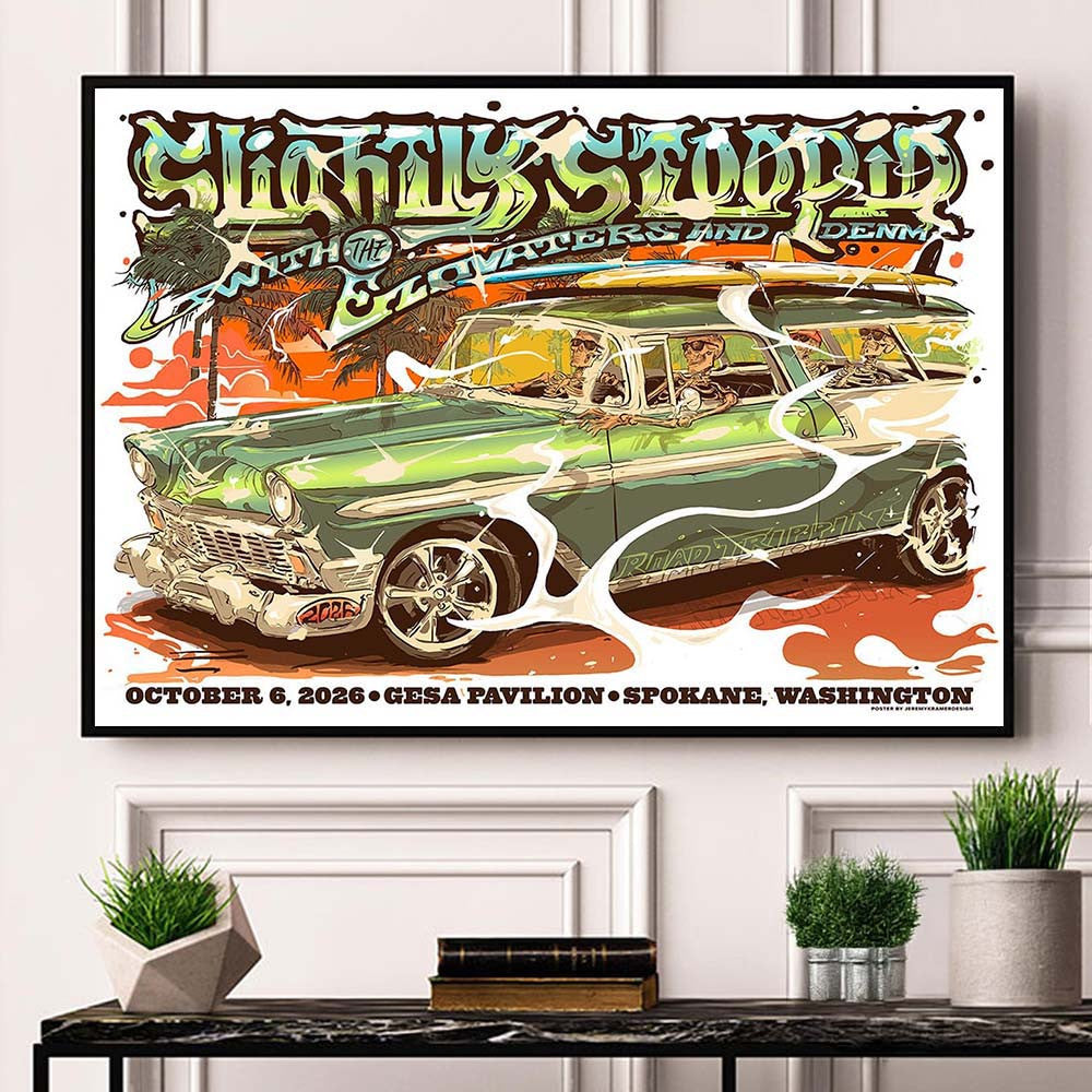 Slightly Stoopid Spokane Washington Show Poster 2026 Slightly Stoopid Merch Music Lover Gifts - Foxy23shop