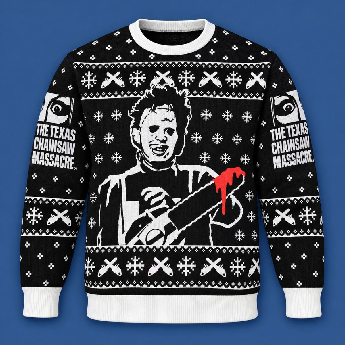 Texas Chainsaw Massacre Leatherface Holiday Ugly Sweater Christmas Gifts For Horror Lovers - Foxy23shop