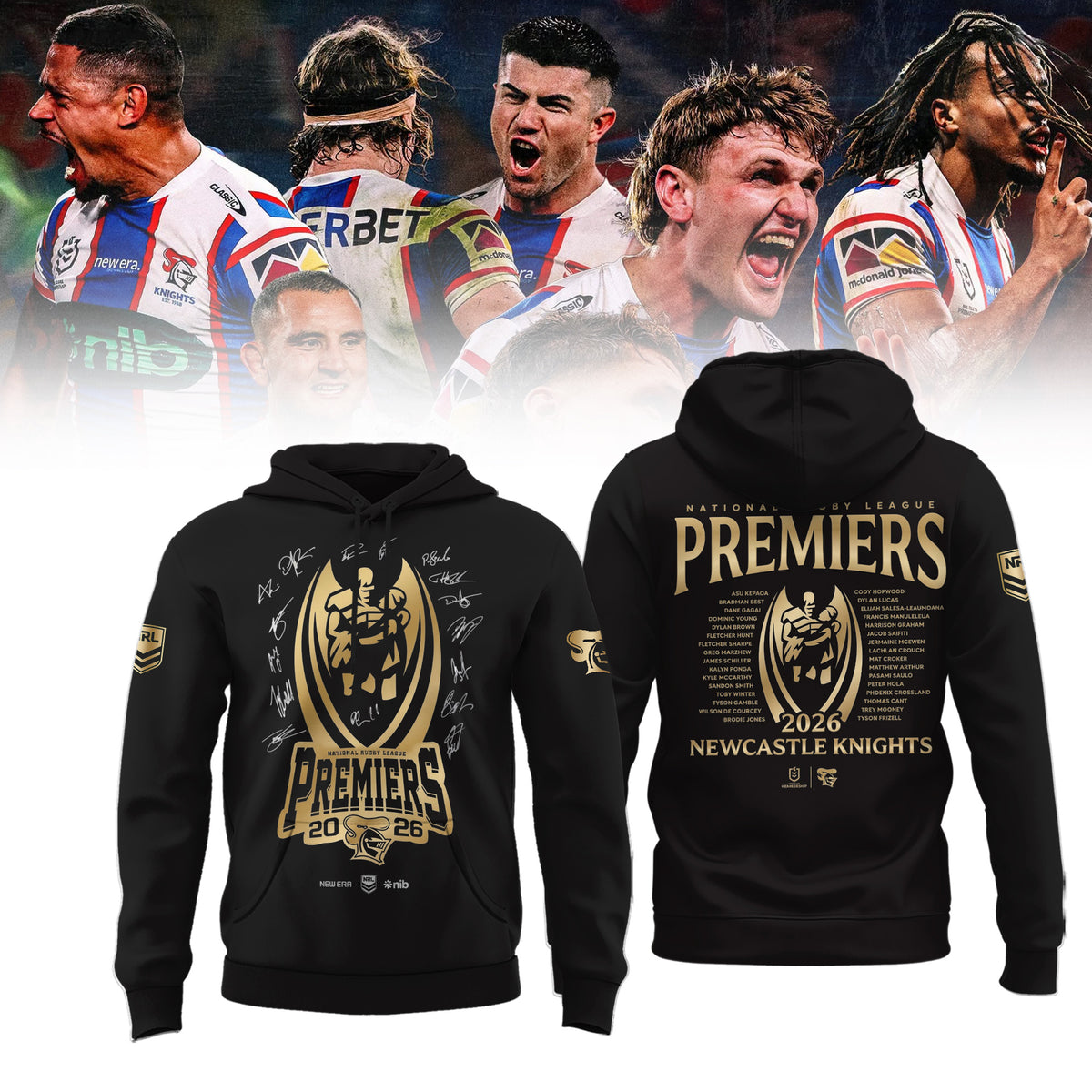 Newcastle Knights Hoodie Newcastle Knights Match Day Merch Gift For Friends - Foxy23shop