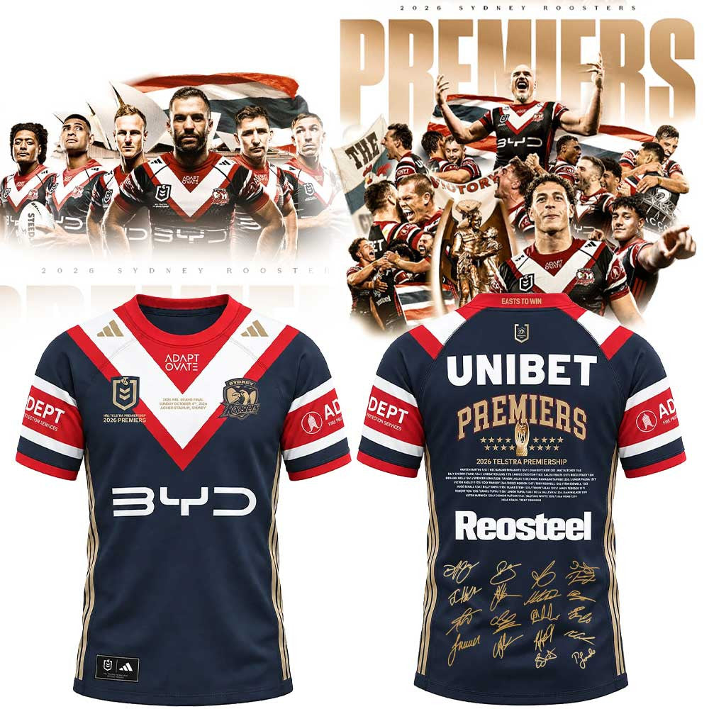 Sydney Roosters Premiers T-Shirt Sydney Roosters Team Merch Gift For Rugby Lovers - Foxy23shop