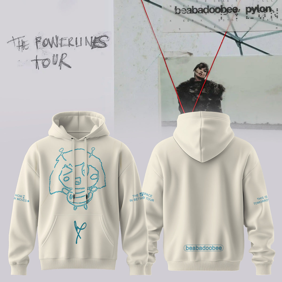 Beabadoobee The Powerlines Tour Signed Hoodie Merch Gift For Indie Music Lovers - Foxy23shop