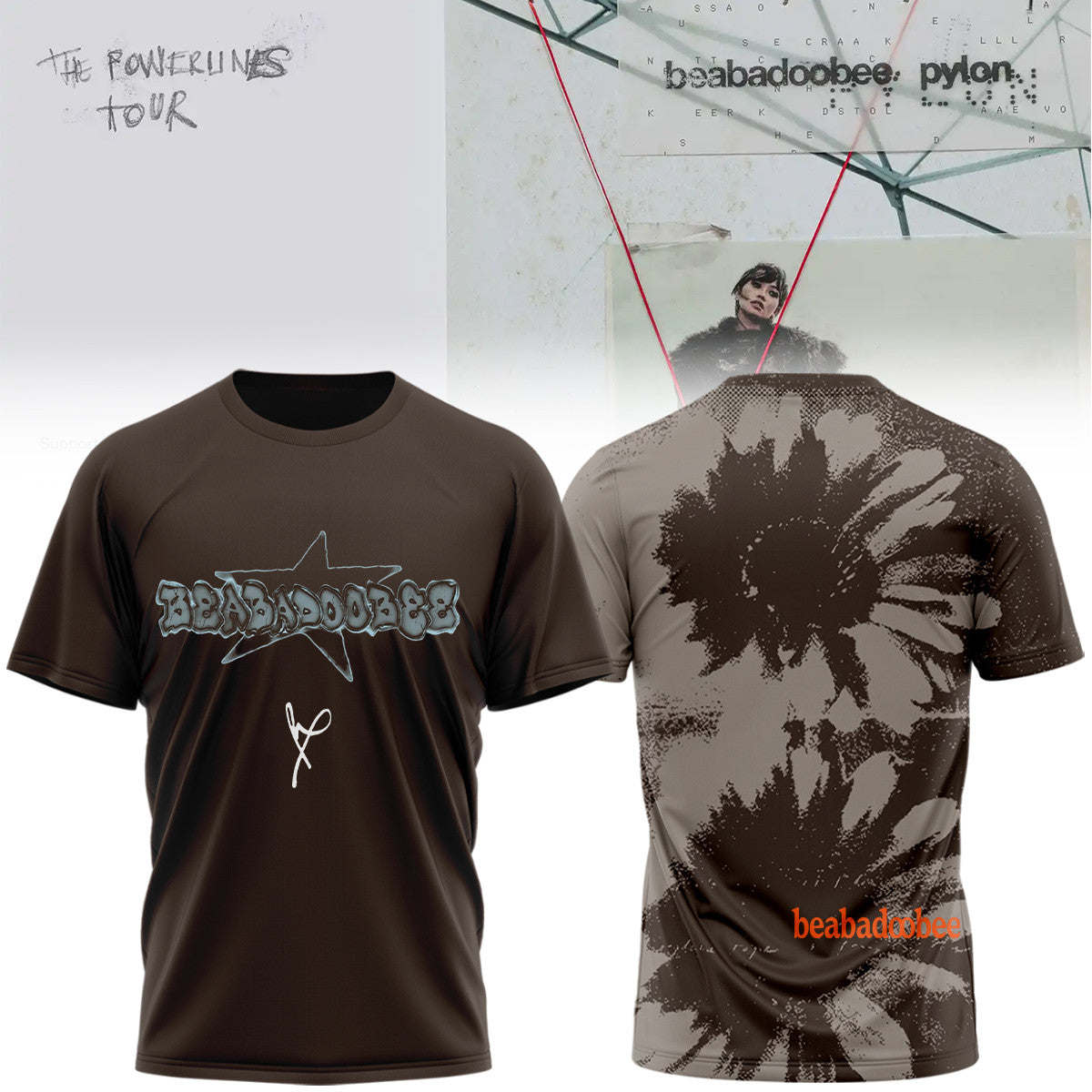 Beabadoobee The Powerlines Tour T-Shirt Beabadoobee Rock Merch Gift For Music Lovers - Foxy23shop