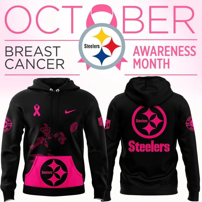 Pittsburgh Steelers x Breast Cancer Awreness Month Hoodie Pittsburgh Steelers Apparel Fan Gifts - Foxy23shop