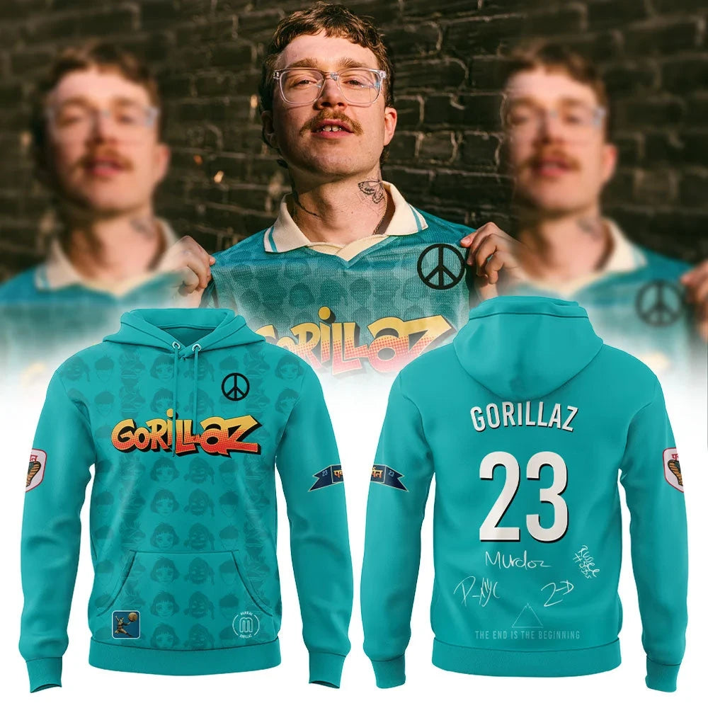 Gorillaz x Mundial Merch The Mountain Tour 2026 2027 Hoodie Gorillaz Apparel Rock Fan Gifts - Foxy23shop