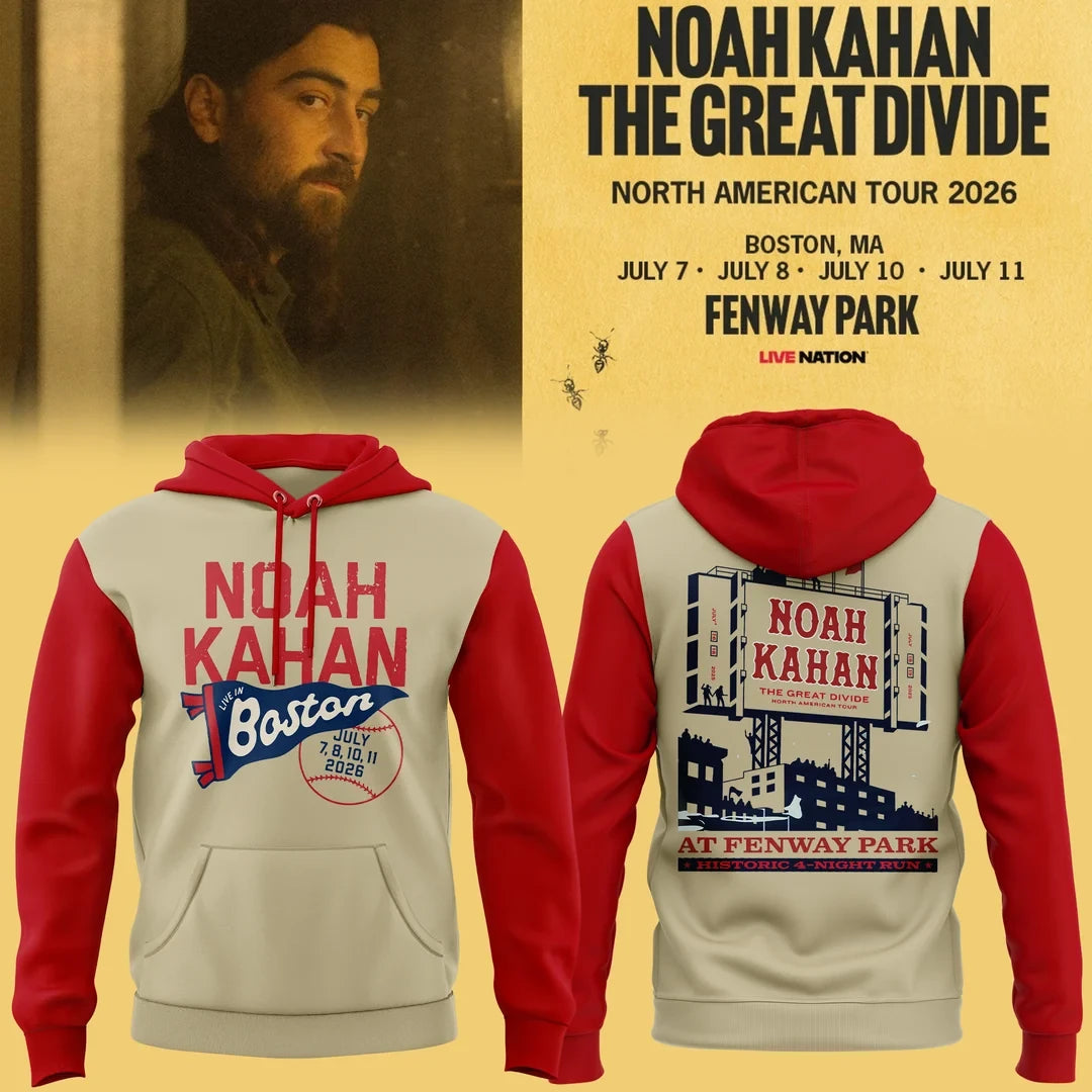 Boston Red Sox X Noah Kahan The Great Divide Tour Hoodie MLB Apparel Gift For Fans - Foxy23shop