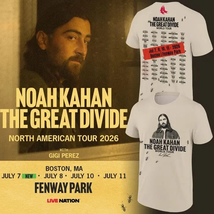 Boston Red Sox X Noah Kahan The Great Divide T-Shirt Classic Baseball Shirt Gift - Foxy23shop