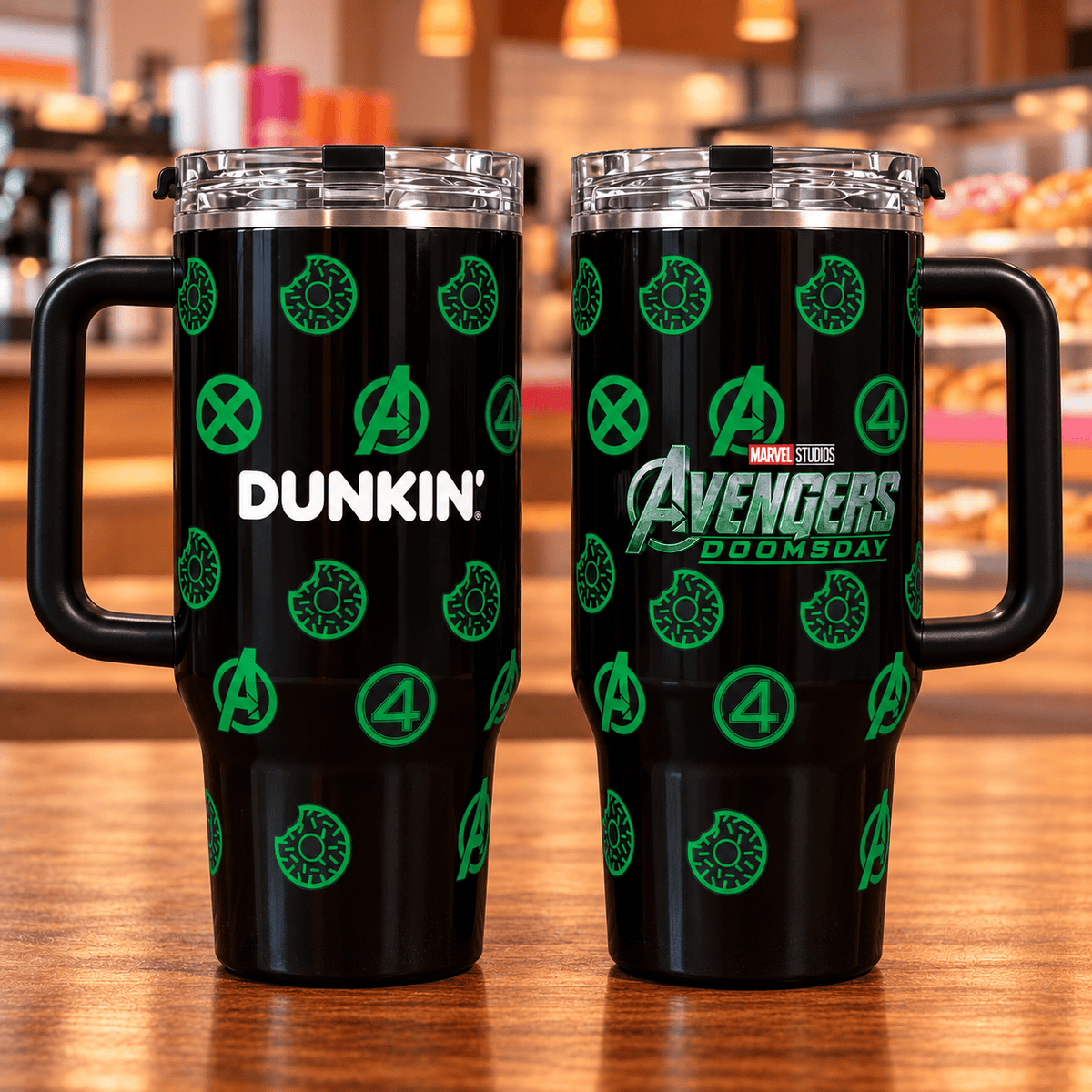 Dunkin x Marvel Studios Avengers Doomsday Art Tumbler Dunkin Donuts Merch Gifts For Fans - Foxy23shop