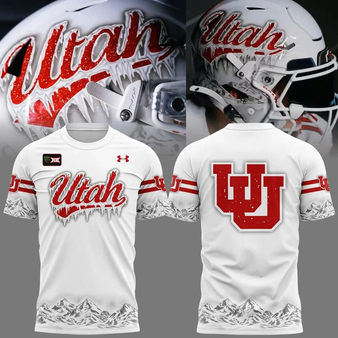 2026 Utah Utes Ice Cold White Out Football Jersey Utah Utes Merch Fan Gear - Foxy23shop