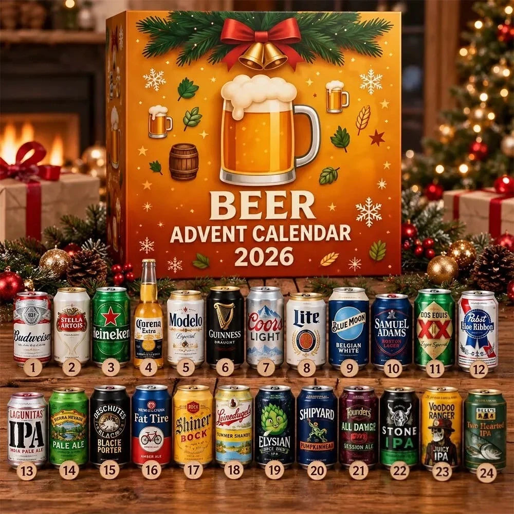 Beer 2026 Christmas Advent Calendar Xmas Countdown Gift Ideas For Beer Lovers - Foxy23shop