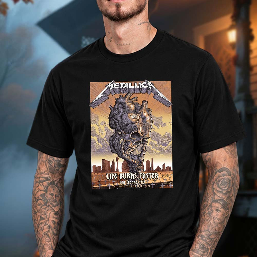 Metallica Las Vegas NV Concert T-Shirt Metallica Clothing Presents For Rock Lovers - Foxy23shop
