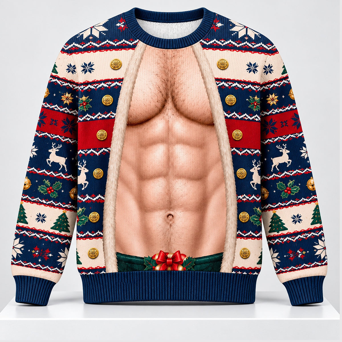 Body Illusion Christmas 2026 Ugly Sweater Funny Christmas Apparel Gifts For Husband - Foxy23shop