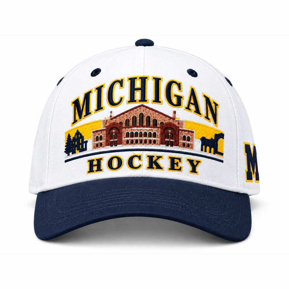 Michigan Hockey Yost Ice Arena Hat Michigan Ice Hockey Baseball Cap Gift For Fans - Foxy23shop