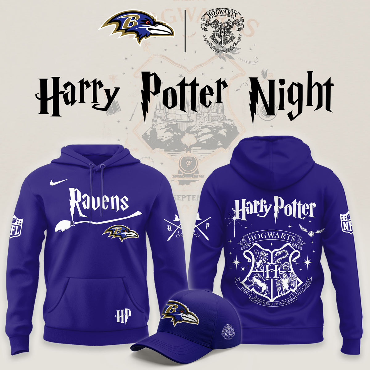 Baltimore Ravens x Harry Potter Night 2026 Hoodie Football Gifts For Ravens Flock - Foxy23shop