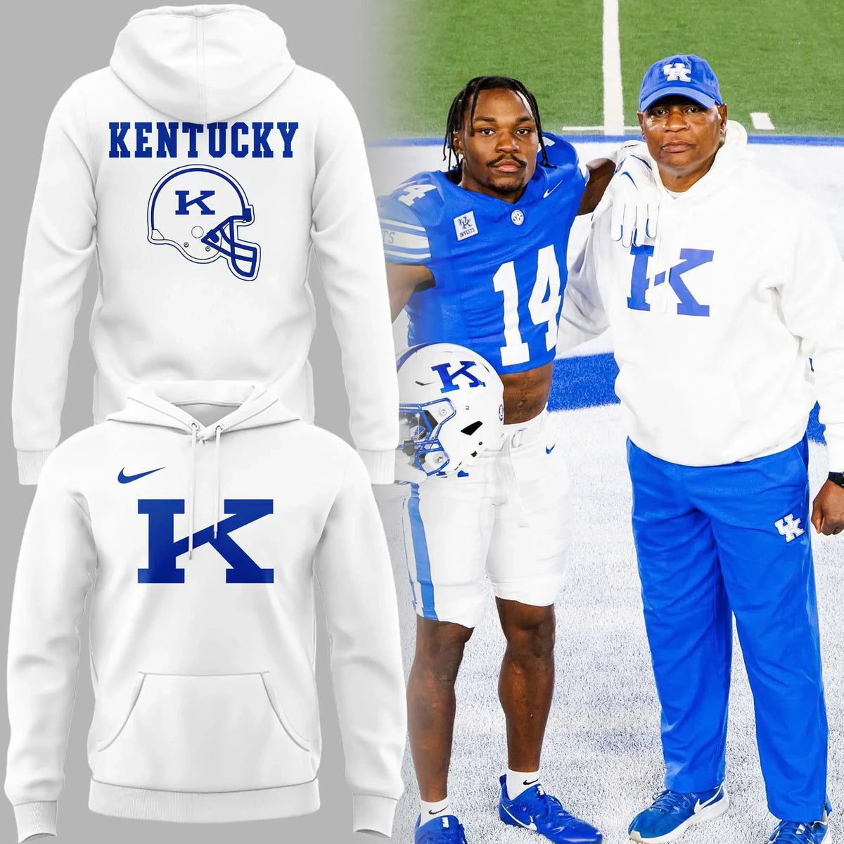 Kentucky Wildcats Football Hoodie Kentucky Wildcats Merch Gift For Football Lovers - Foxy23shop