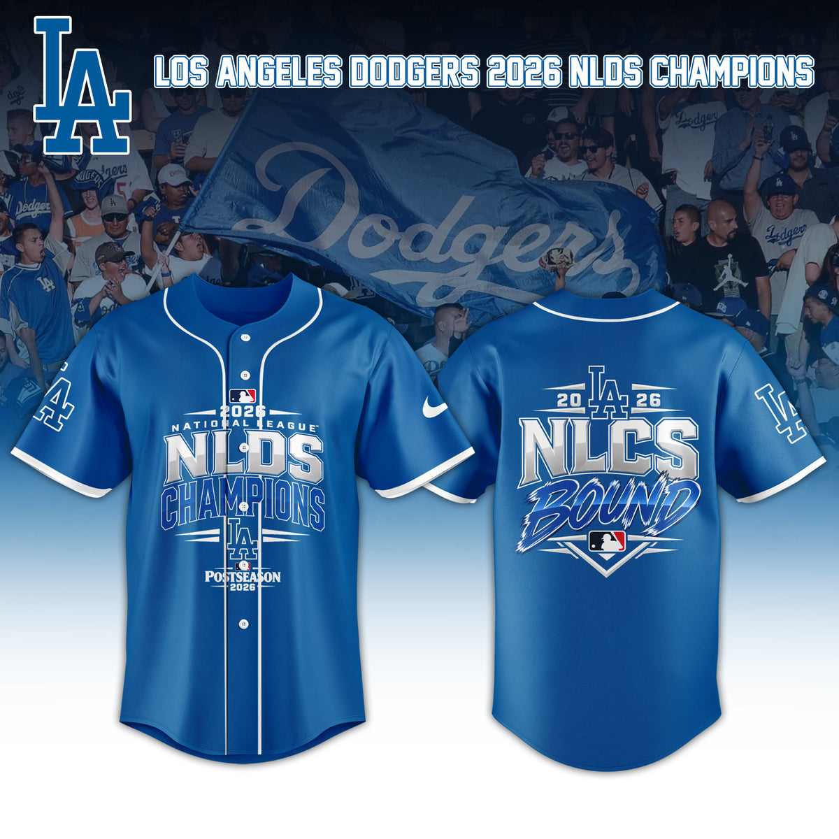 Los Angeles Dodgers 2026 NLCS Champions Jersey LA Dodgers Apparel Gifts For Fans - Foxy23shop