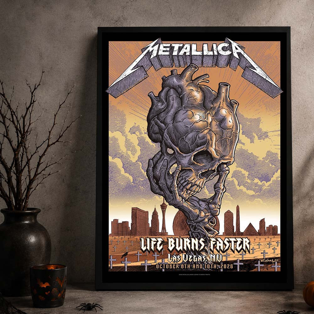 Metallica Las Vegas NV Poster Metallica Concert Poster Unique Gifts For Music Lovers - Foxy23shop
