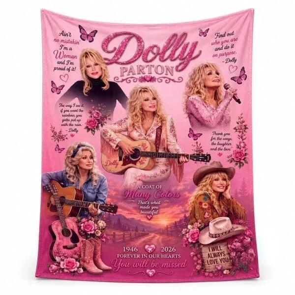 Dolly Parton Memorial Blanket Best Bedding Decor Memorial Gifts For Dolly Parton Lovers - Foxy23shop