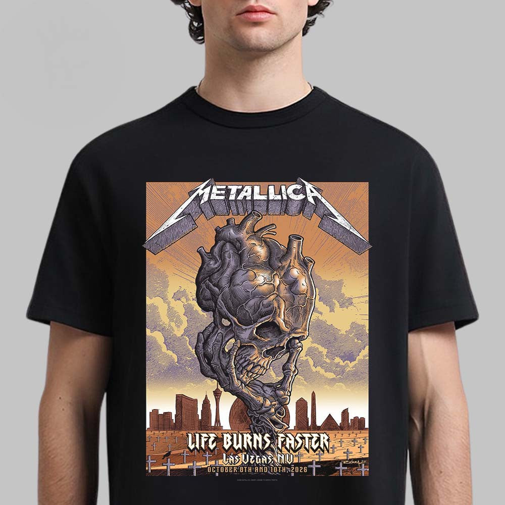 Metallica Life Burns Faster Week 2 Concert Black Shirt Presents For Metallica Lovers - Foxy23shop