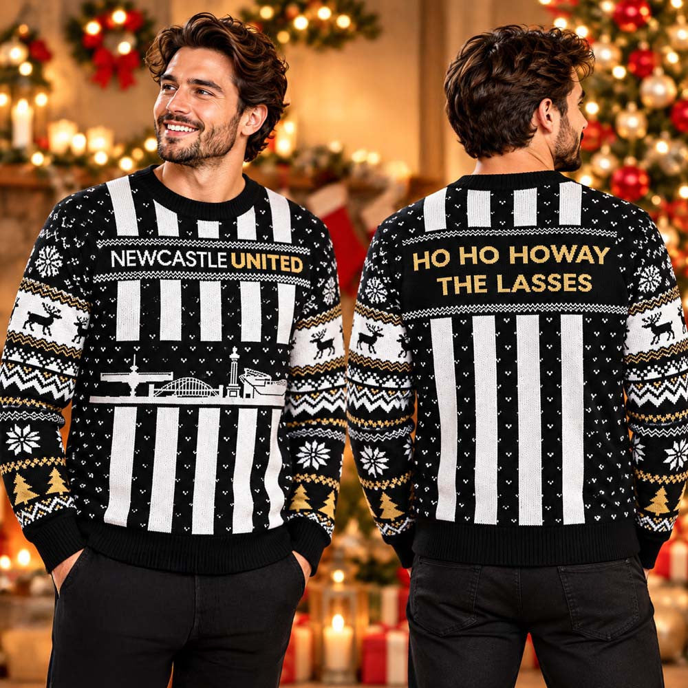 Newcastle United Ho Ho Howay The Lasses Christmas Ugly Sweater Newcastle United Christmas Apparel - Foxy23shop