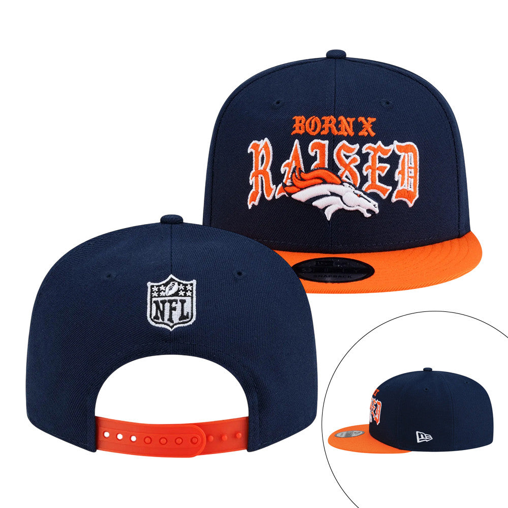 Born X Raised Broncos Old English Snapback Born X Raised NFL Unique Gift For Fans - Foxy23shop