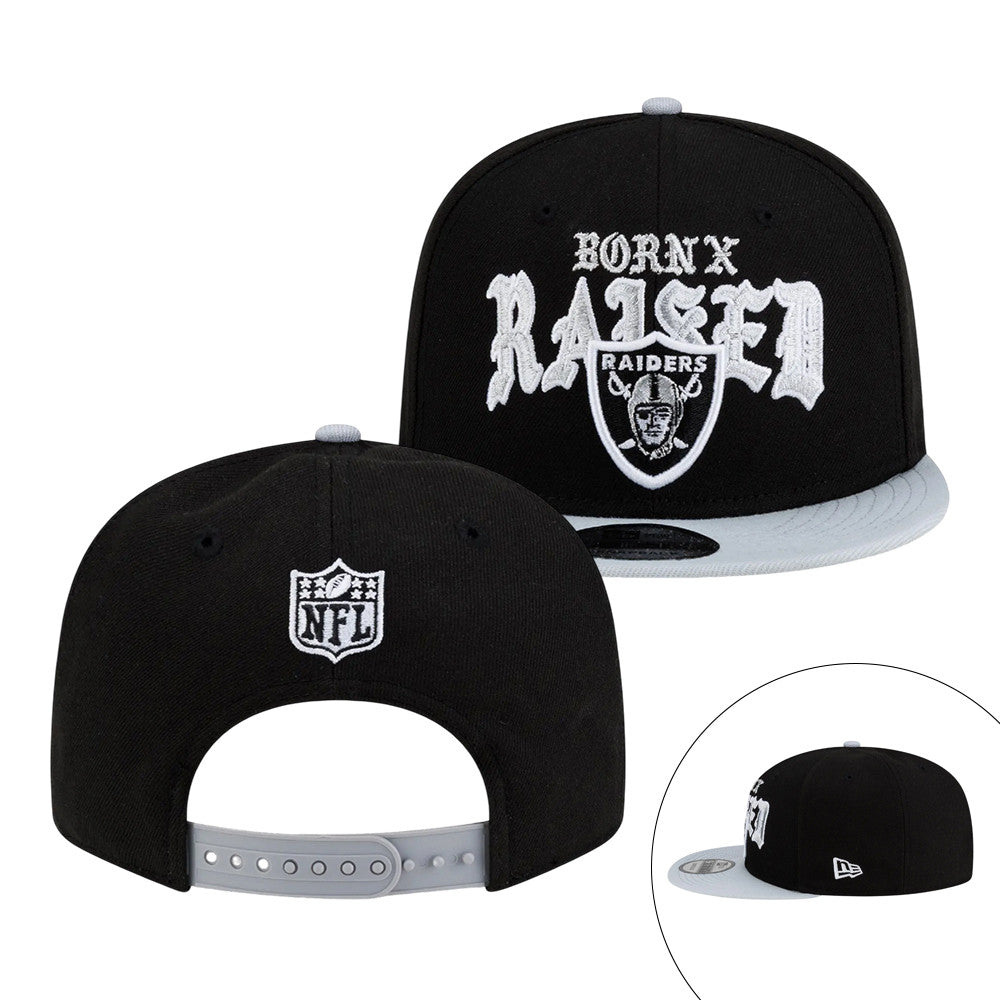 Born X Raised Raiders Old English Snapback Born X Raised Football Gift For Game Day Fans - Foxy23shop